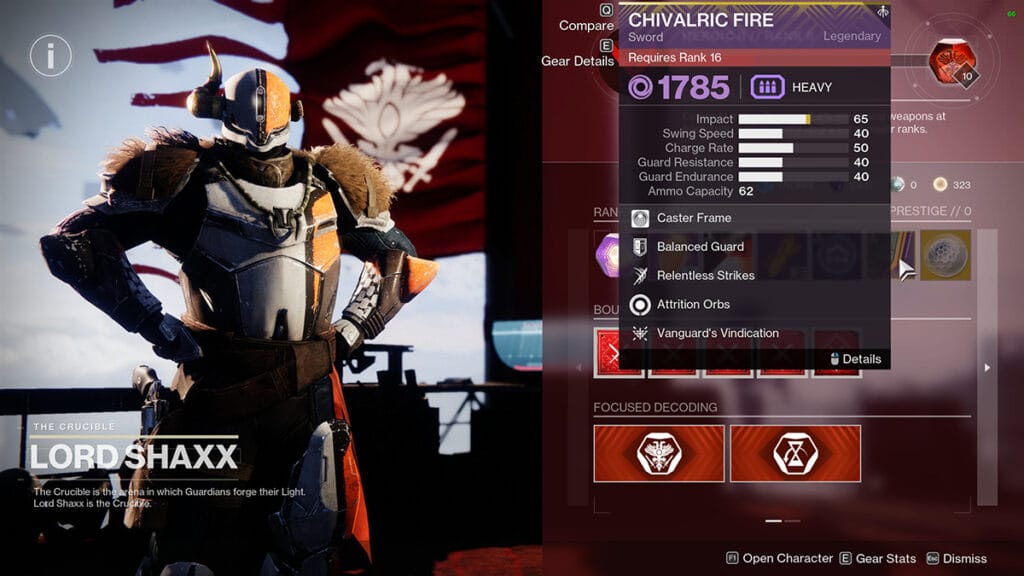 How To Get Chivalric Fire in Destiny 2