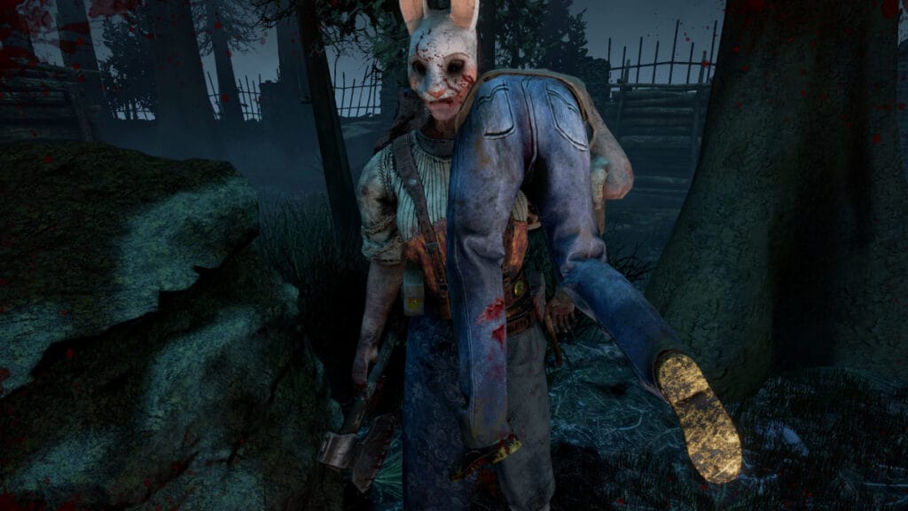 The Huntress carries a survivor in Dead by Daylight