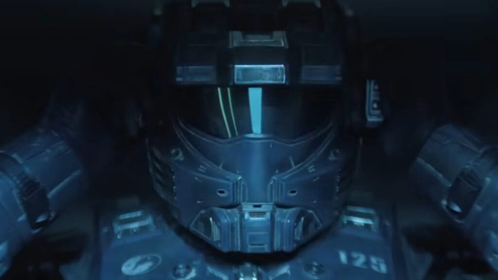 A Spartan puts on their helmet in Halo: The Series