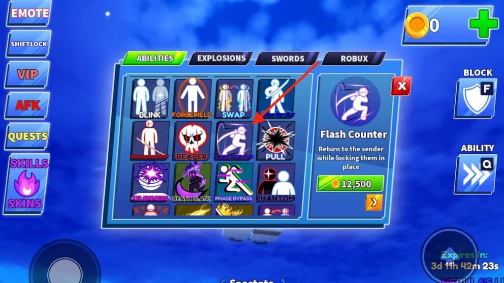 Flash Counter, Blade Ball