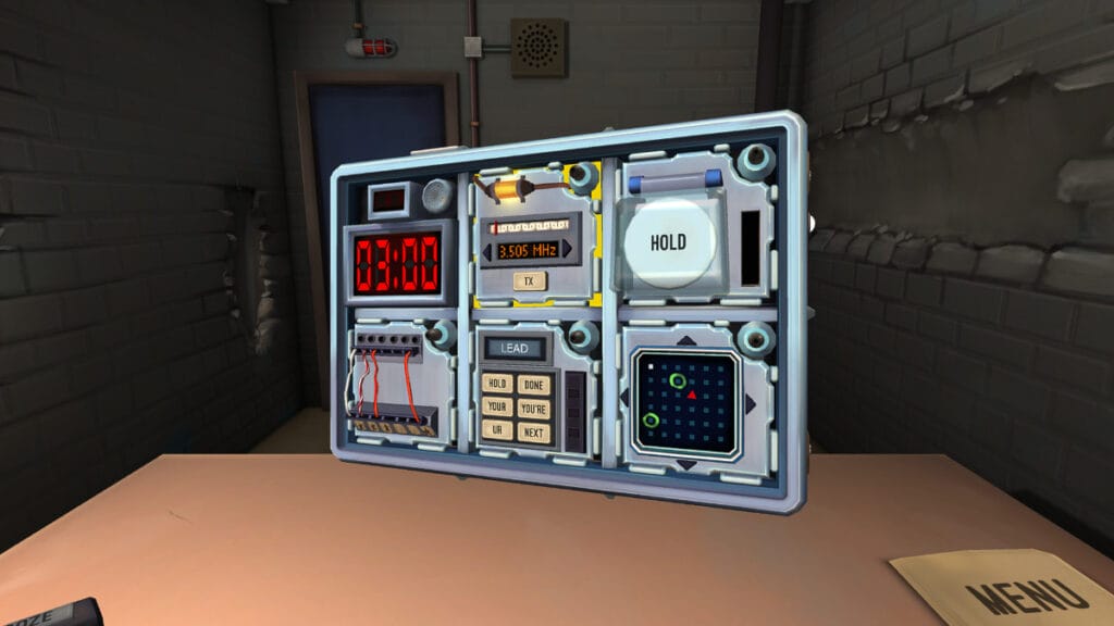A bomb from Keep Talking and Nobody Explodes, one of the most fun party games you can play this Christmas