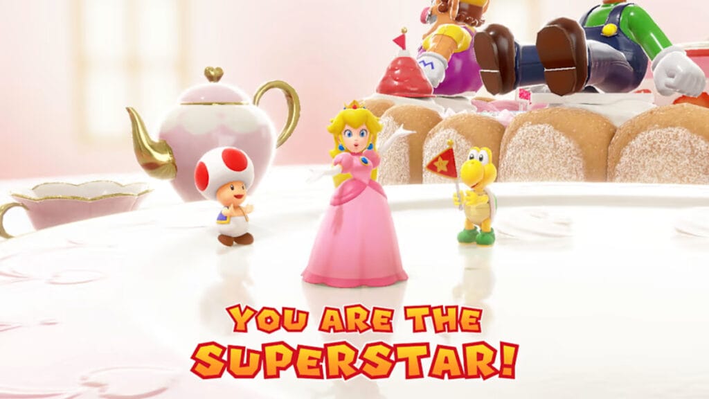 Peach and other characterrs from Mario Party Superstars