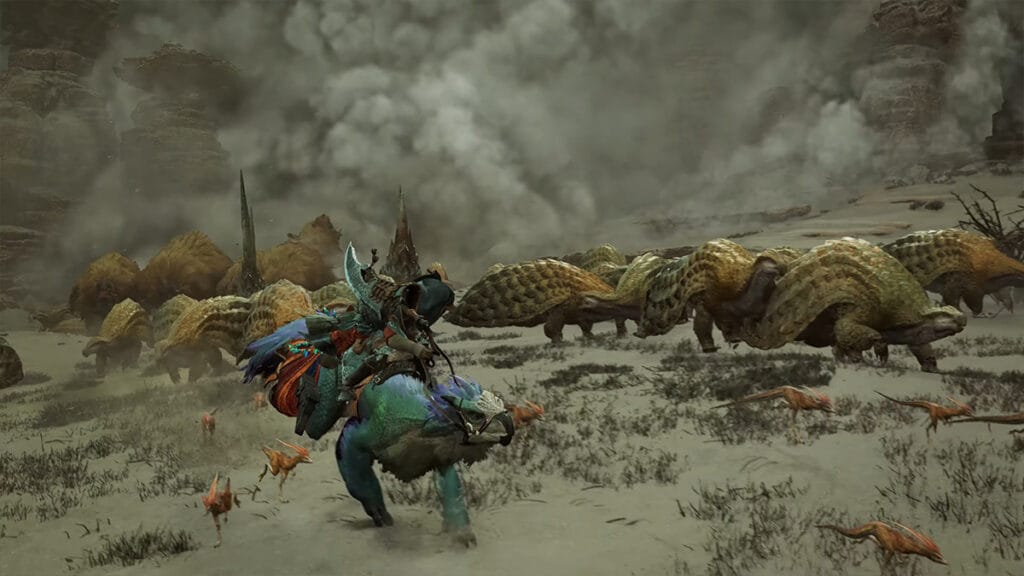 Monster Hunter Wilds Trailer at The Game Awards 2023 Sandstorm Scene
