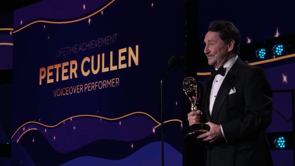 Peter Cullen Receiving His Award