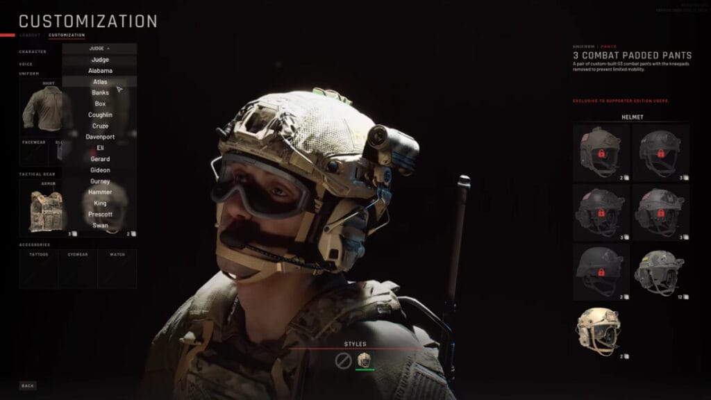 Character customization in the 1.0 update of Ready or Not