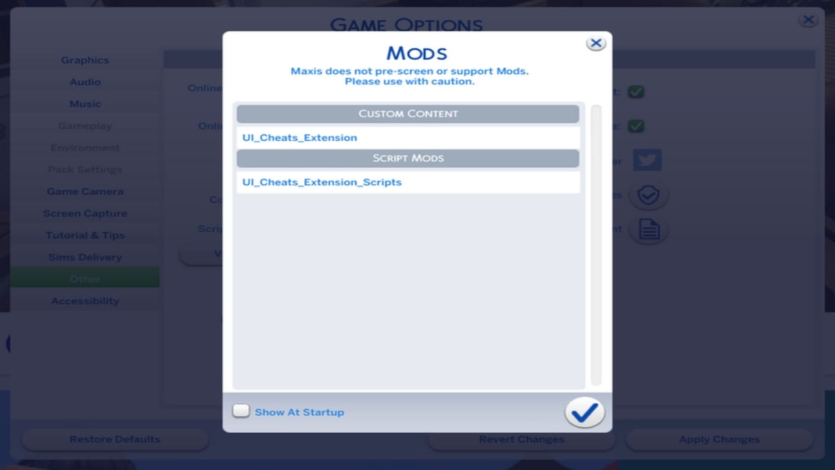 No More Cheat Codes: UI Cheats Extension Mod How To