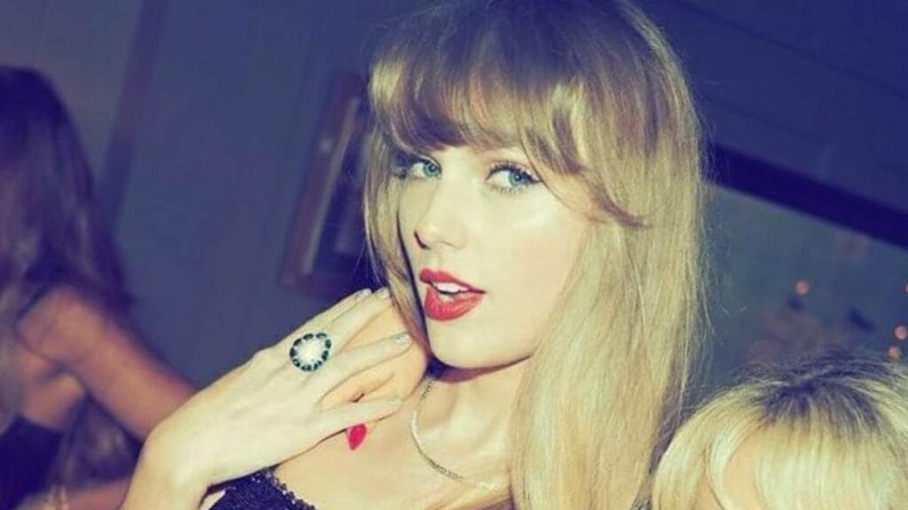 Taylor Swift flaunted a huge ring during her 34th birthday party