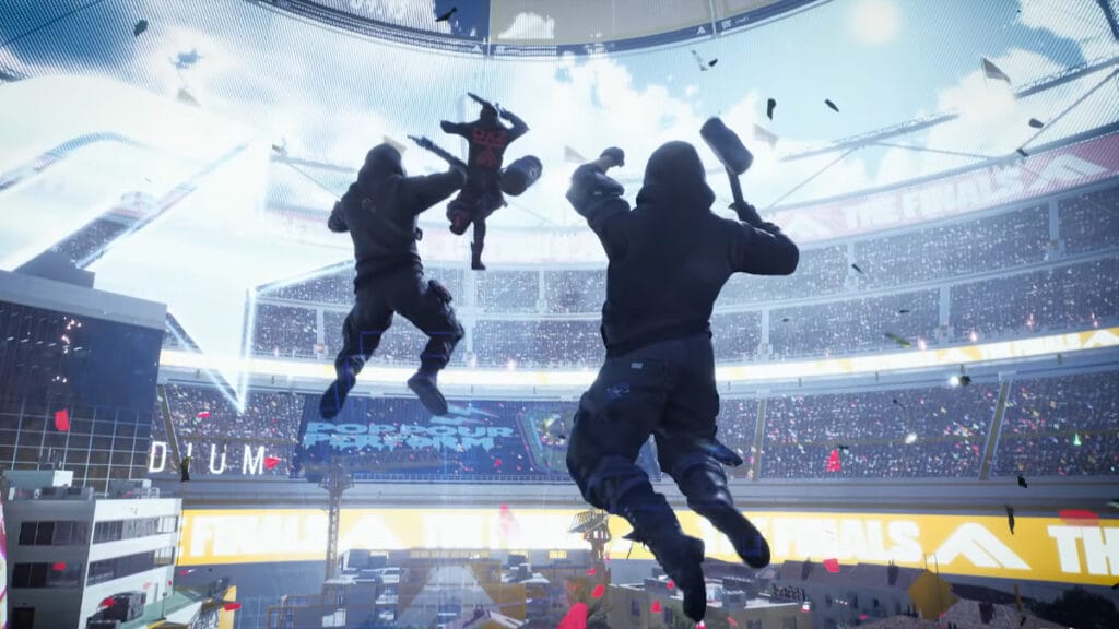 Characters from The Finals jump into the arena