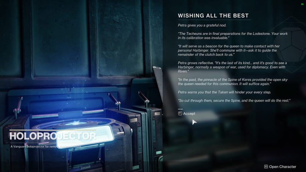Destiny 2 Wishing All the Best Quest Step 19