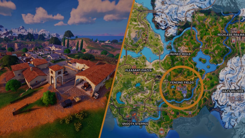 best landing locations in fortnite chapter 5 fencing fields