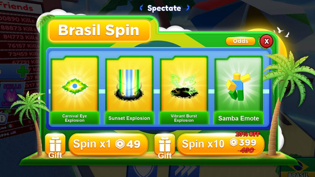 Brazil Items Spin Rate