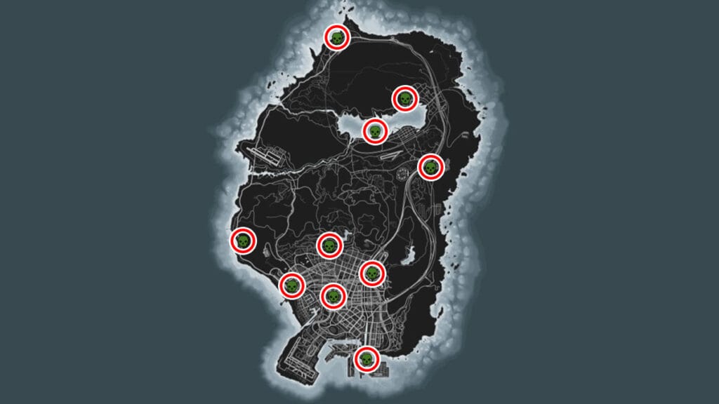 GTA Online: All Possible Crime Scene Locations