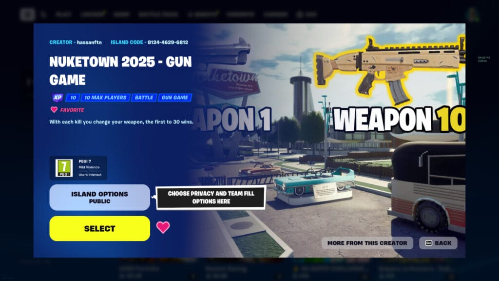 fortnite Nuketown 2025 Gun Game