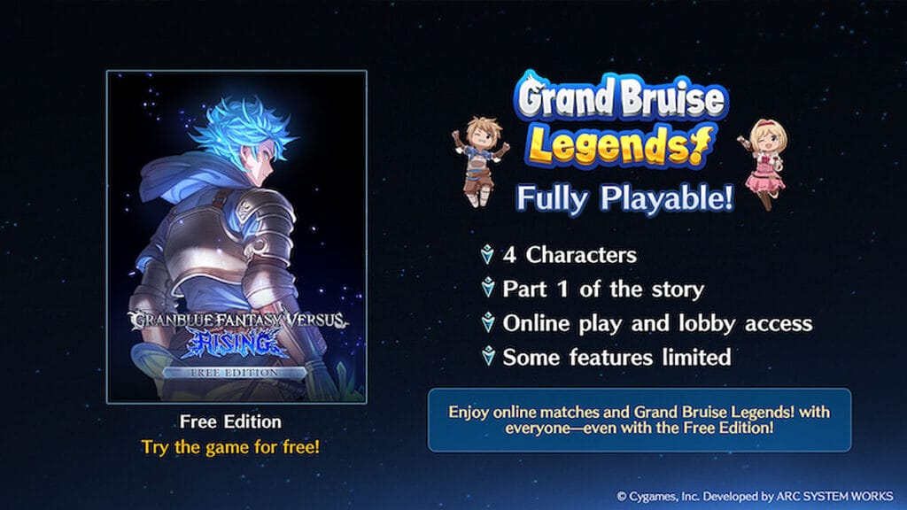 Granblue Fantasy Versus Rising: All Free Version Features