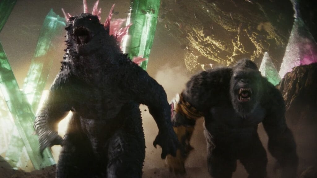 A shot from the trailer for Godzilla x Kong