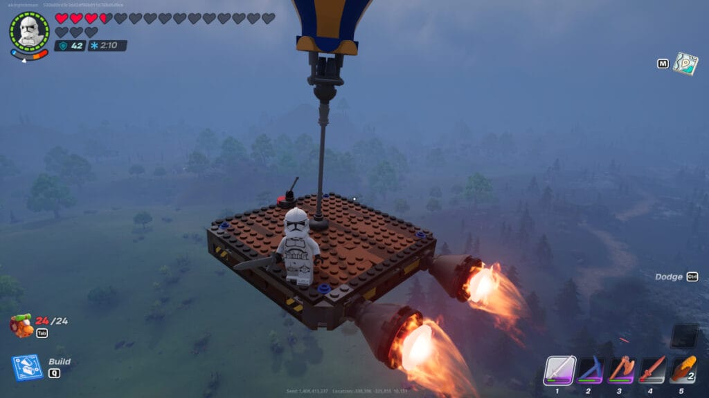 how to get balloons in lego fortnite