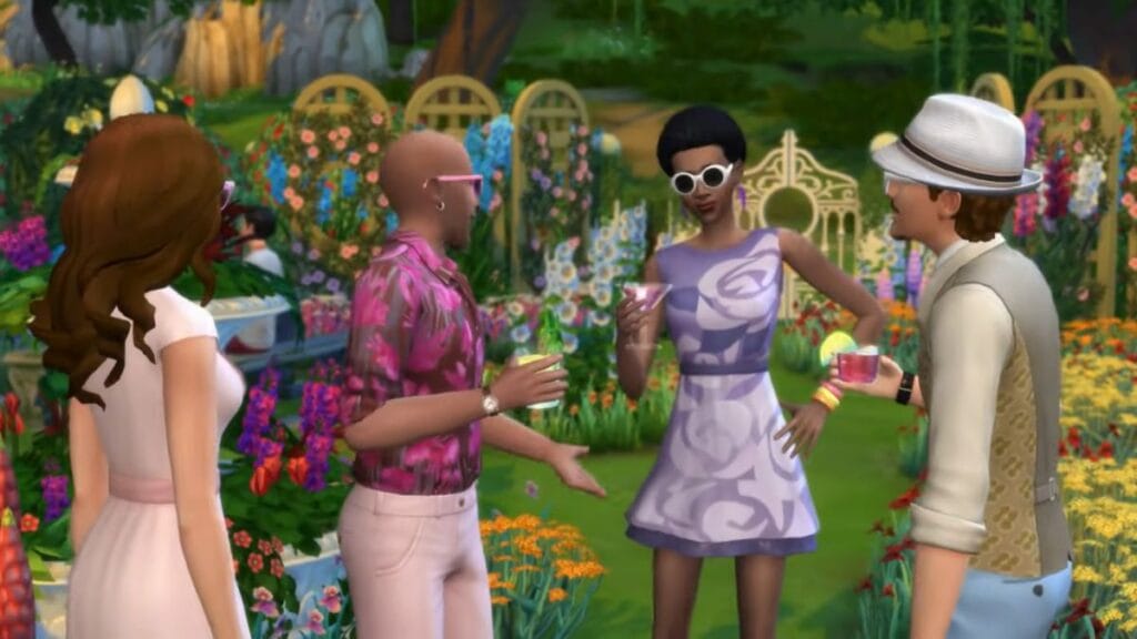 What comes with the Sims 4: Romantic Garden Stuff pack?