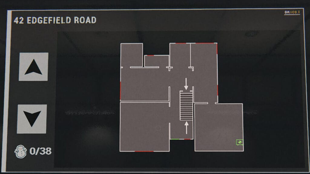 Map of 42 Edgefield Road in Phasmophobia