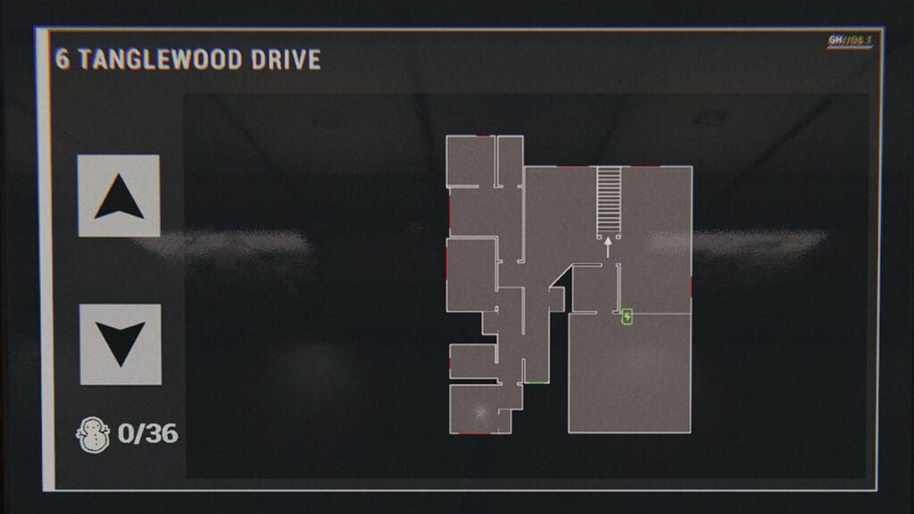 Map of 6 Tanglewood Drive in Phasmophobia