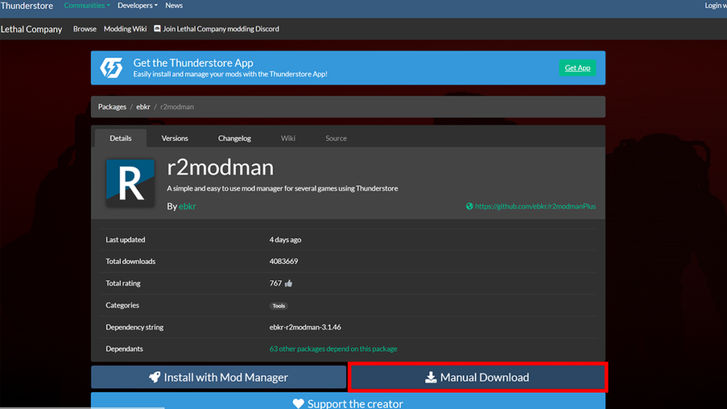 Download r2modman Mod Manager