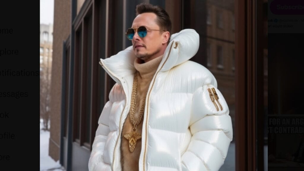 Tesla CEO Elon Musk in white coat