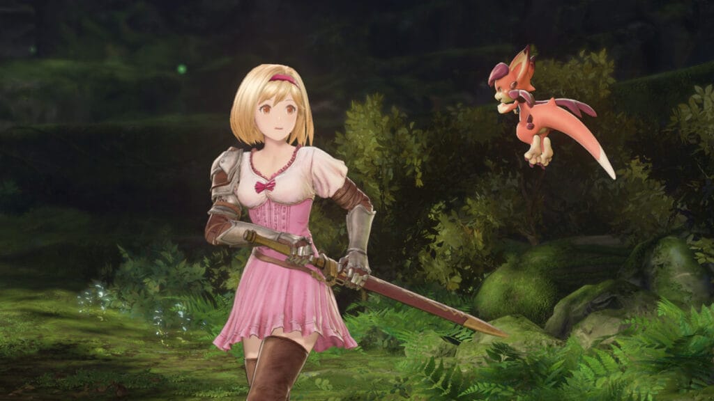 Djeeta and Vyrn in the forest