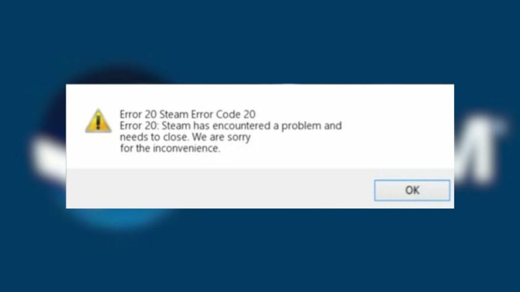 How To Fix Steam Error Code E20