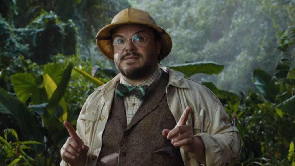 Jack Black in Jumanji, who is joining the cast of the Minecraft movie