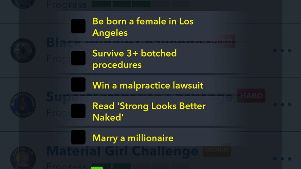 BitLife Malpractice Millionaire Challenge Tasks