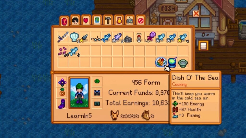 Octopus Stardew Valley Fishing Dishes
