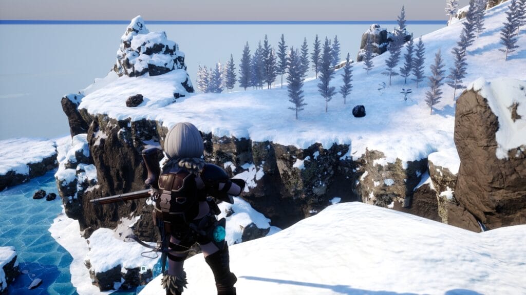 The player explores a frozen area in Palworld in search of Pure Quartz