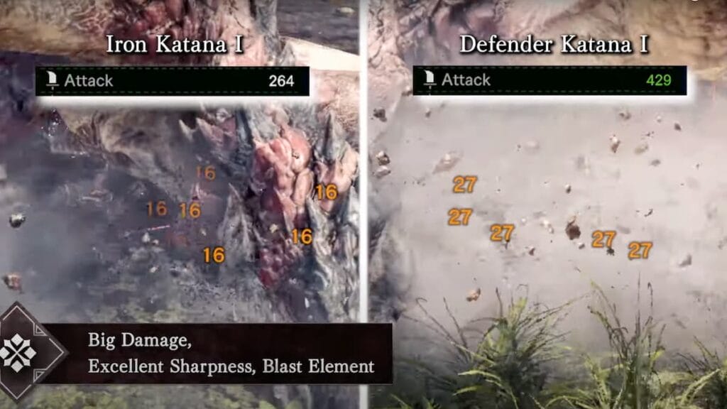 Defender Katana compared to regular Katana
