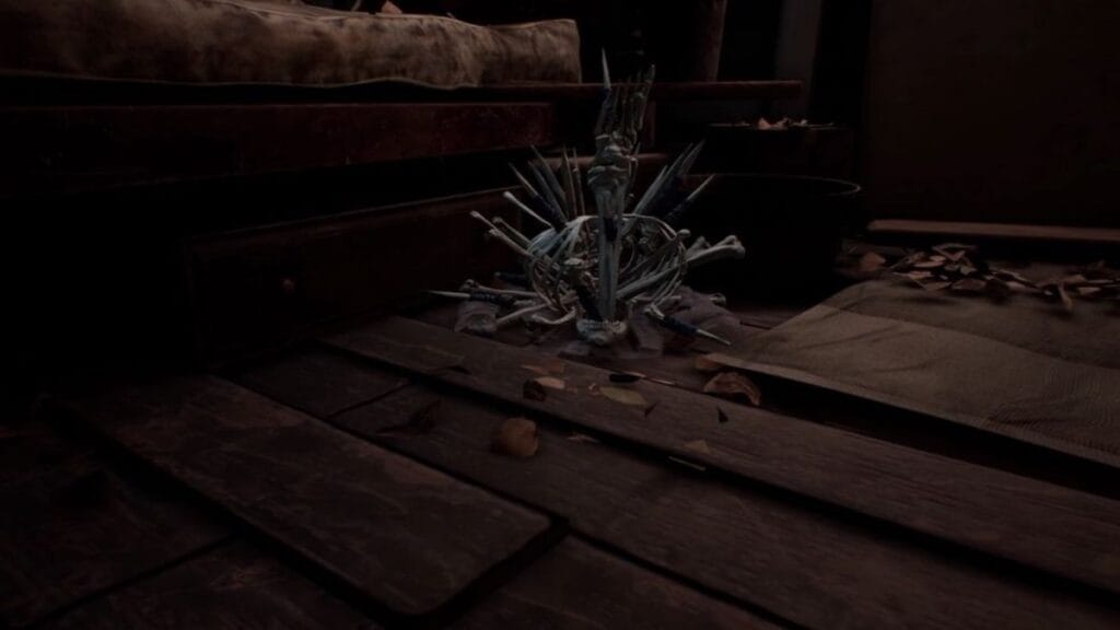 A pile of bone scrap in The Texas Chain Saw Massacre game