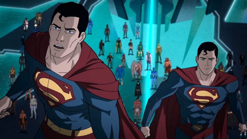 Two Versions of Superman in Justice League Crisis on Infinite Earths Part One