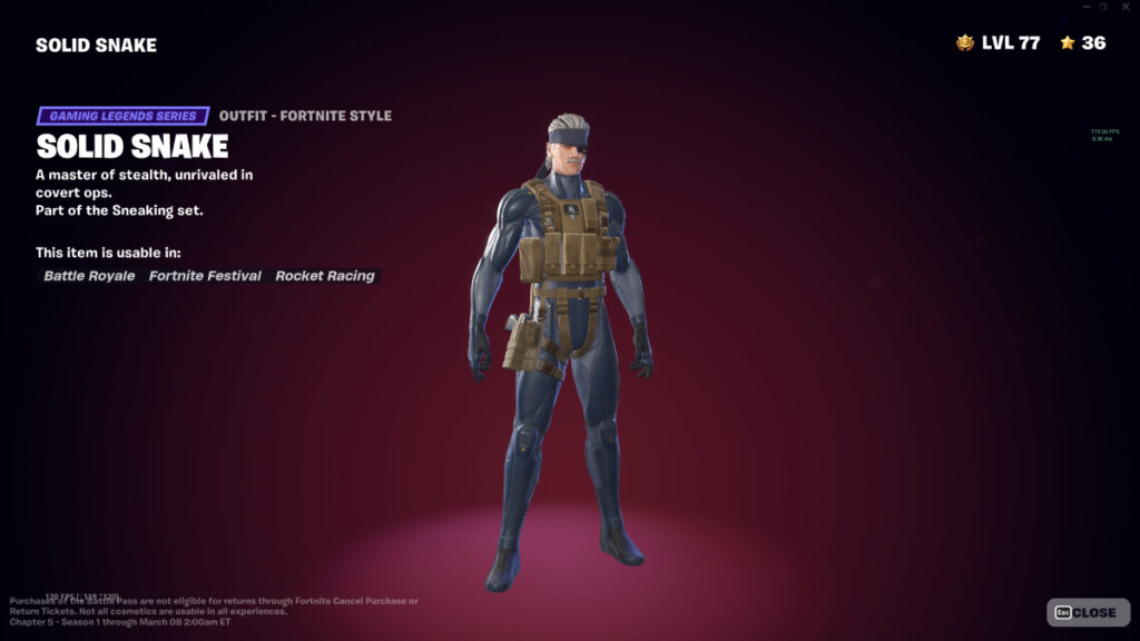 Fortnite Solid Snake Style 1024x576 