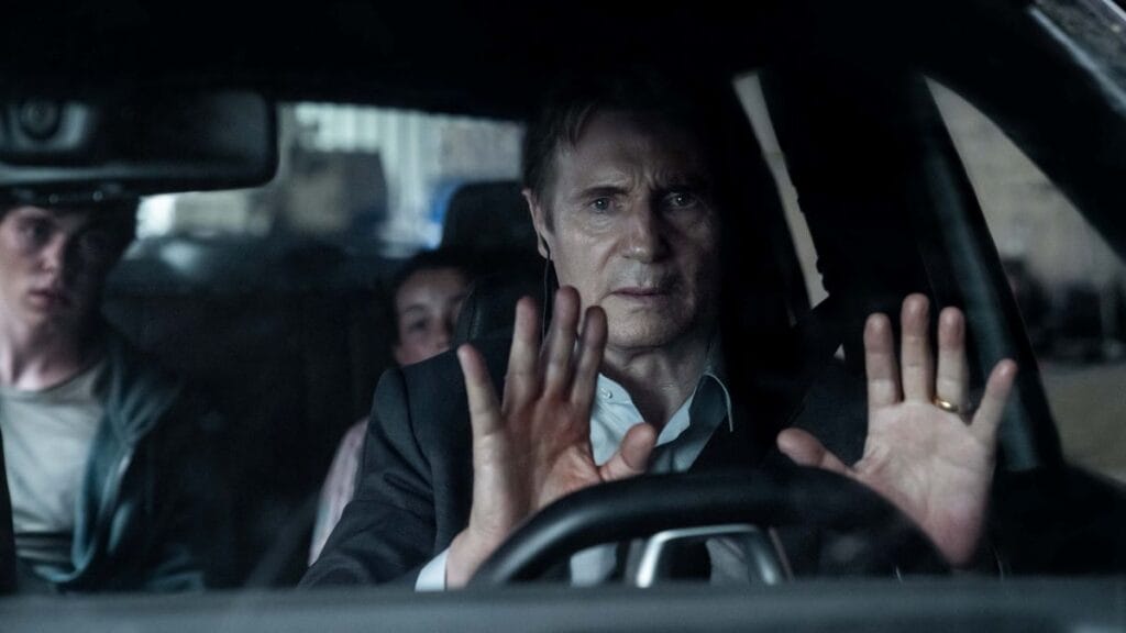 A shot of Liam Neeson in Retribution