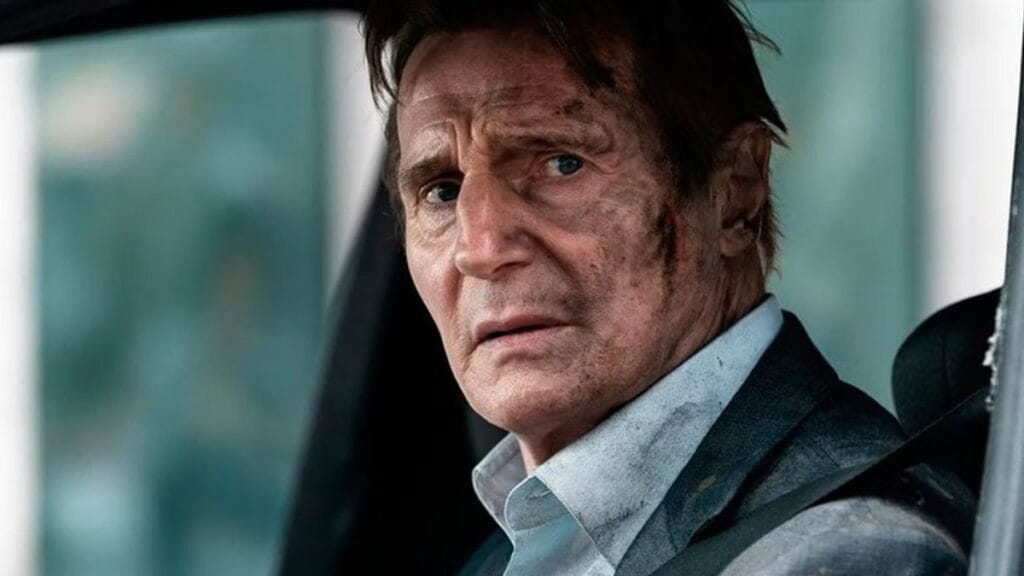 A shot of Liam Neeson in Retribution