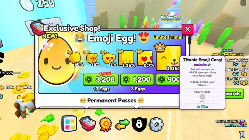 Roblox Pet Simulator 99 Exclusive Shop Egg