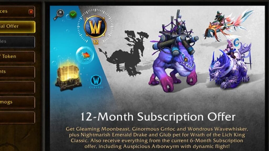 year subscription wow