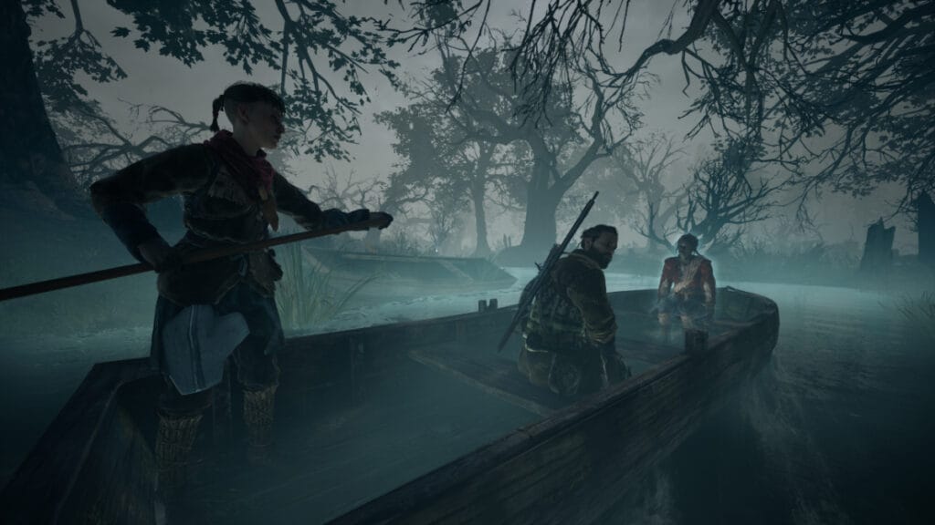 Red and Antea take an eerie boat ride across a swamp