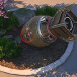 An undetonated bomb sits beneath a tree in Goat Simulator 3