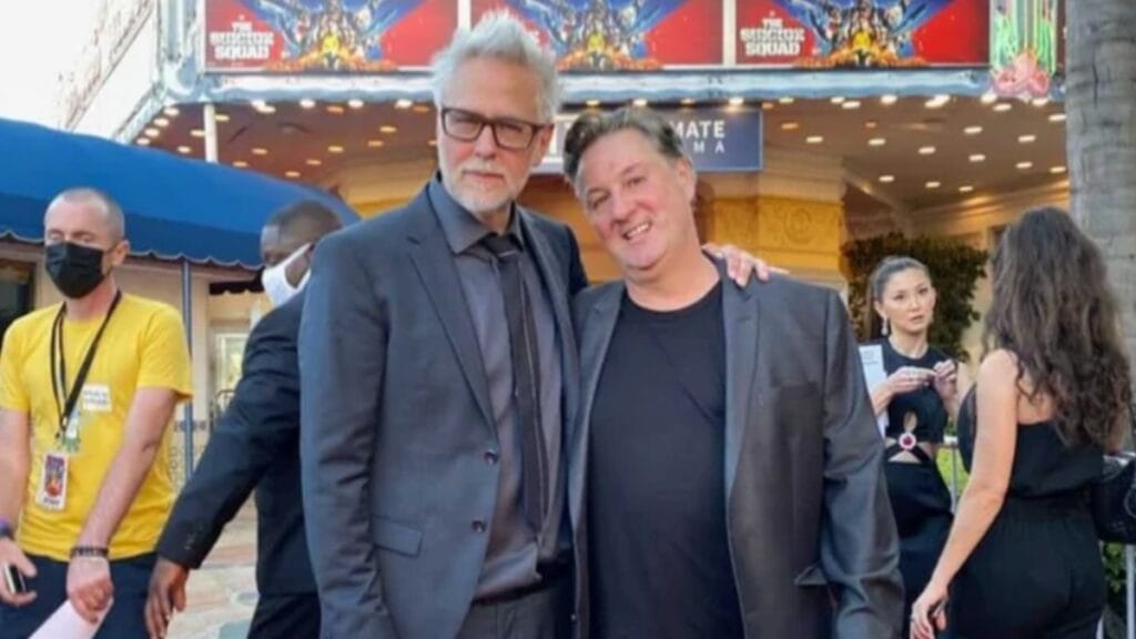 James Gunn and Superman: Legacy composer John Murphy at The Suicide Squad premiere