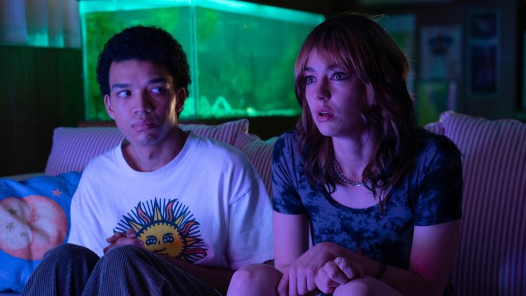 Justice Smith and Brigette Lundy-Paine star in the trailer of the A24 movie I Saw the TV Glow
