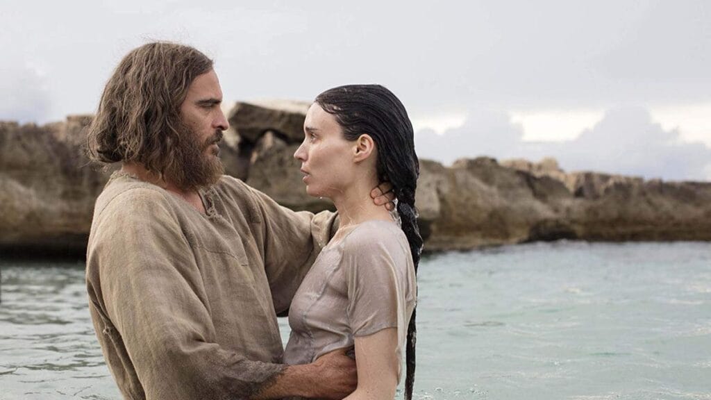 Joaquin Phoenix and Rooney Mara in Mary Magdalene