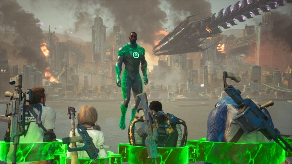 Green Lantern captures the Suicide Squad in Kill the Justice League