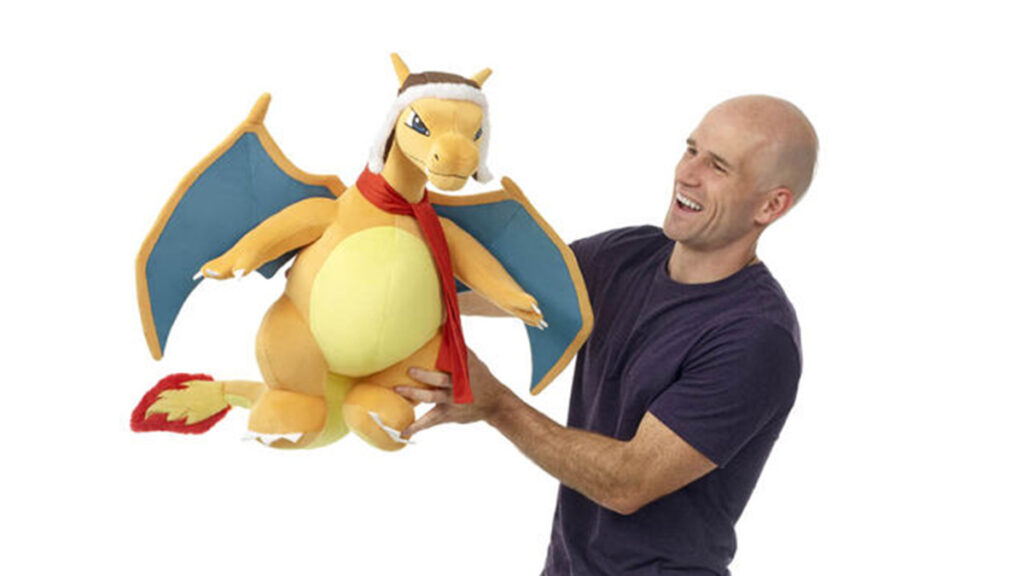 The giant Charizard plush from Build-A-Bear
