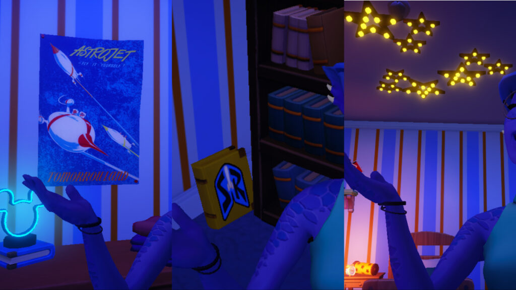 Take photos of the clues in the blue room