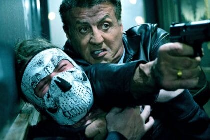 A shot of Sylvester Stallone from Escape Plan 2