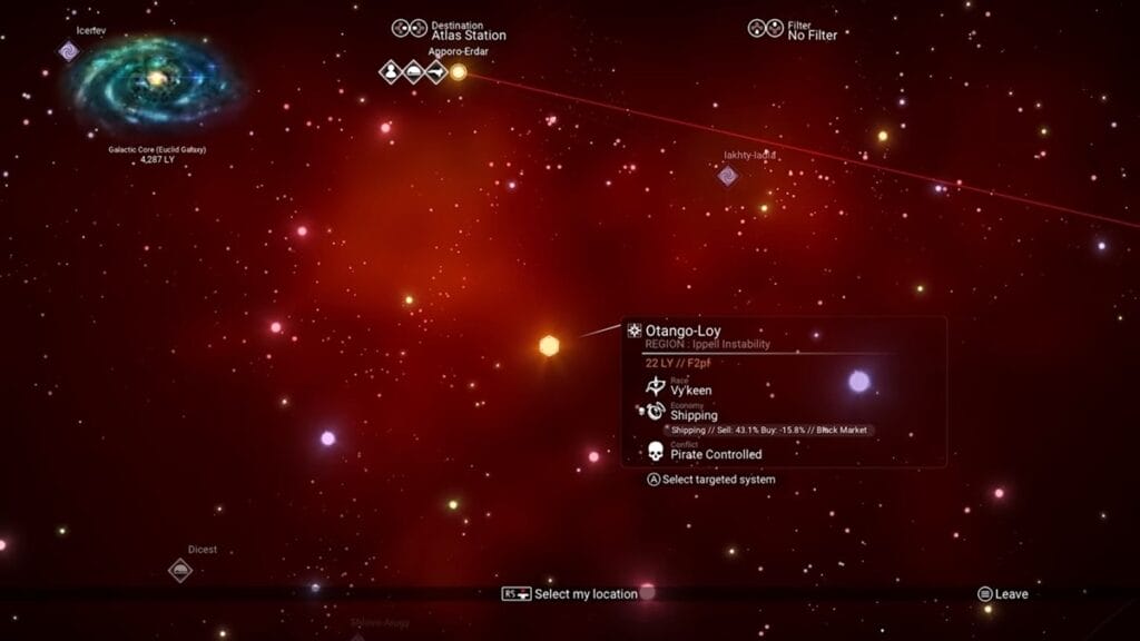 Finding Outlaw System in No Man's Sky