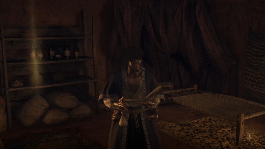 Isaac is reading the On the Transference of Souls book during the Short-Sighted Ambition quest in Dragon’s Dogma 2.